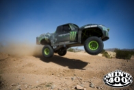A truck soars into the air at the 2015 Polaris RZR Mint 400. Photo courtesy of the Mint 400.